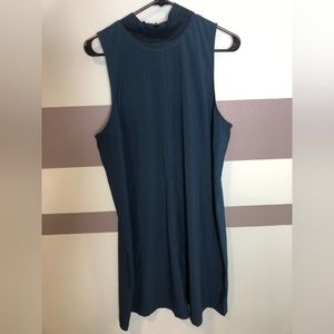 Athleta Sheath Steel Blue High Neck Dress